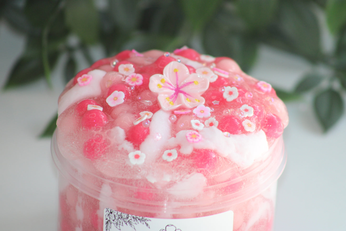 🌸Limited Slime - "Sakura Flower" PomPom x Buttercream Slime