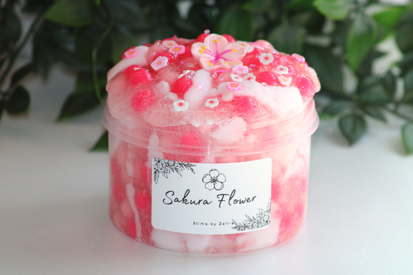 🌸Limited Slime - "Sakura Flower" PomPom x Buttercream Slime