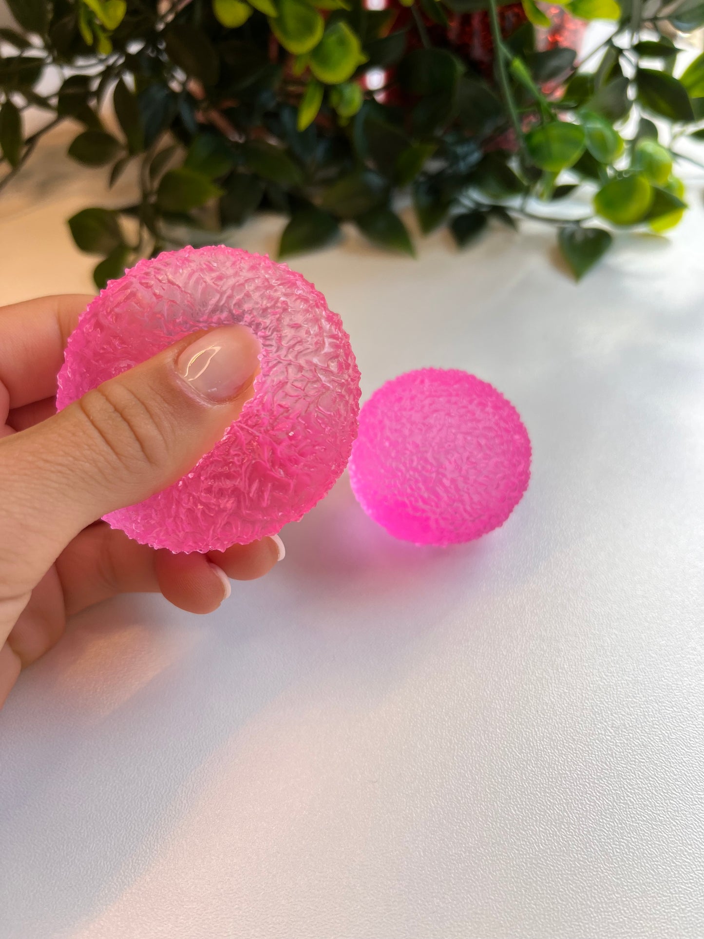 Squishy - Gelball Pink/ Türkis (klein)