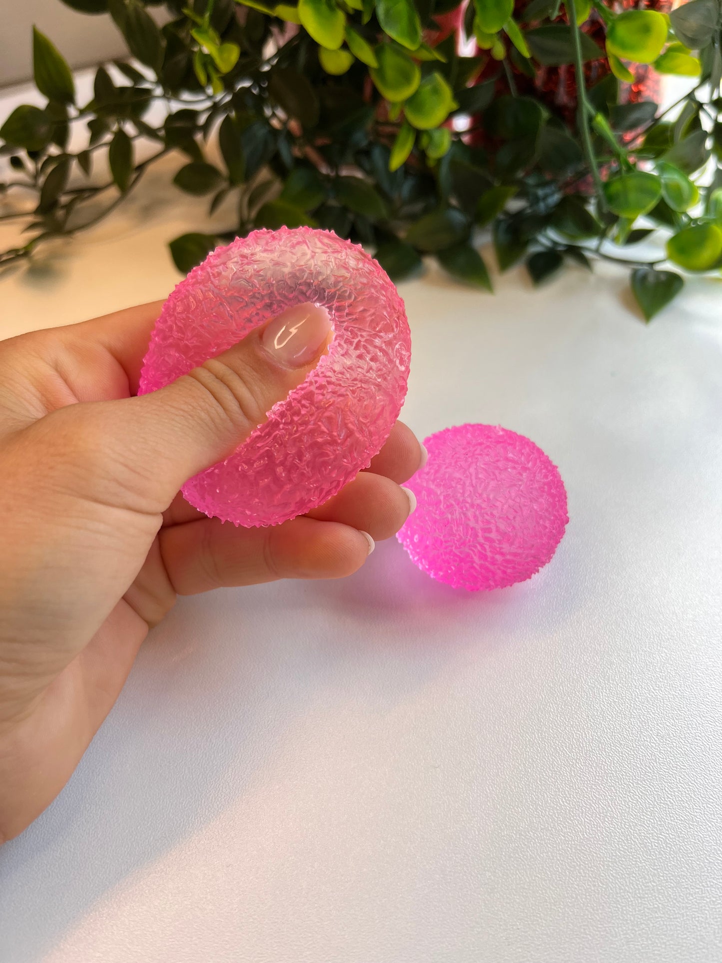 Squishy - Gelball Pink/ Türkis (klein)