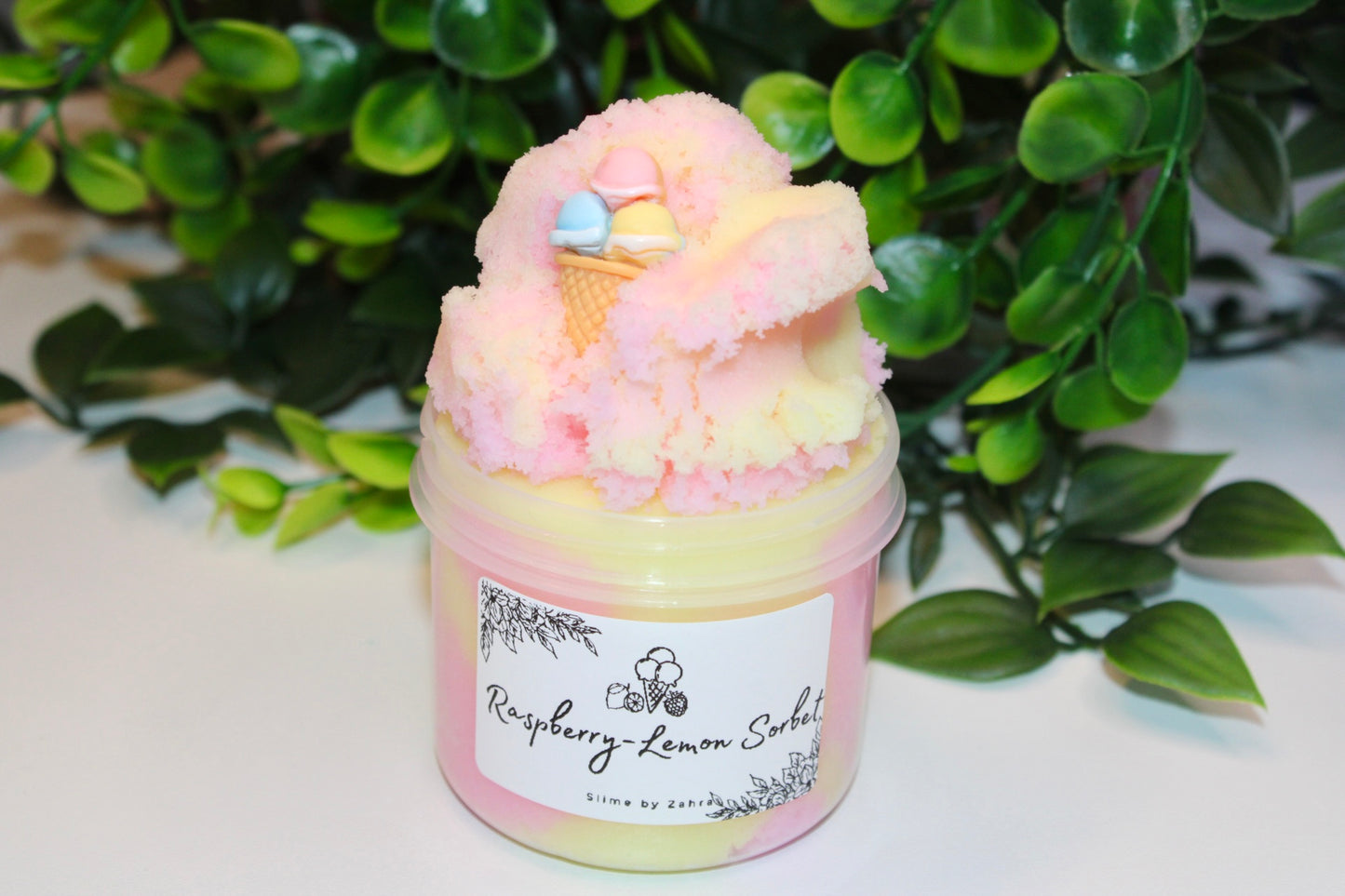 Slime " Raspberry-Lemon Sorbet" - Cloud Slime