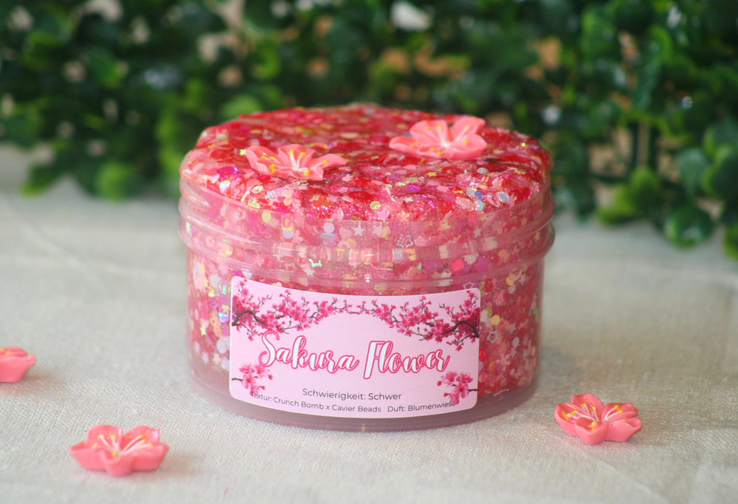 Limited Slime 🌸 "Sakura Flower" - Crunch Bomb x Cavier Beads