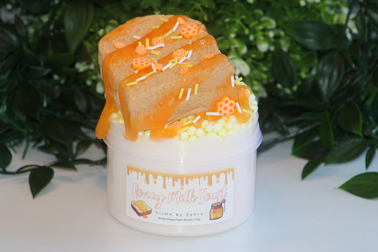Limited Slime🍯 "Honey Milk Toast" - Glossy Foam x DIY Clay