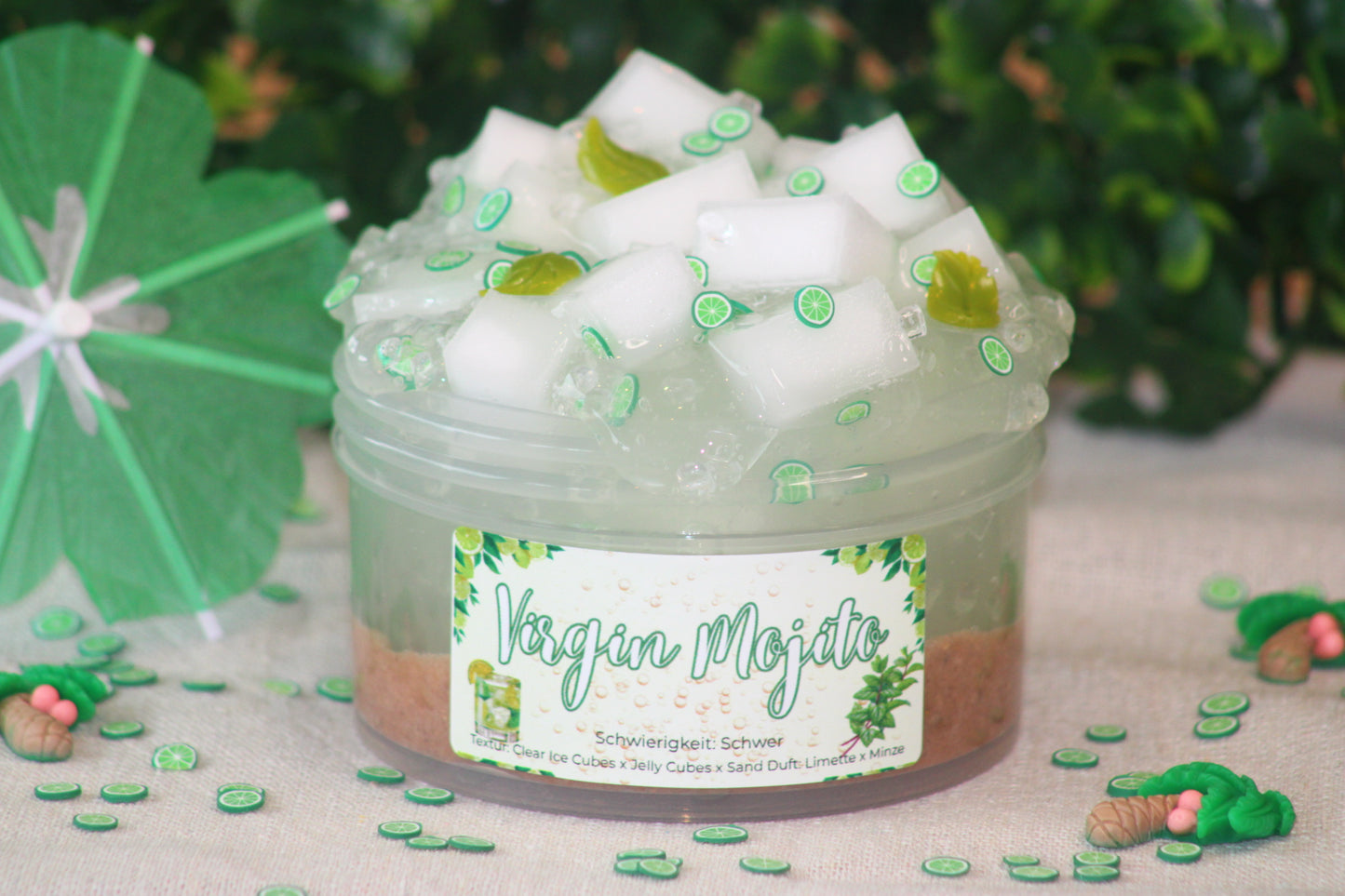 Limited Slime🍋‍🟩 "Virgin Mojito" - Ice Cube x Jelly Cube x Sand
