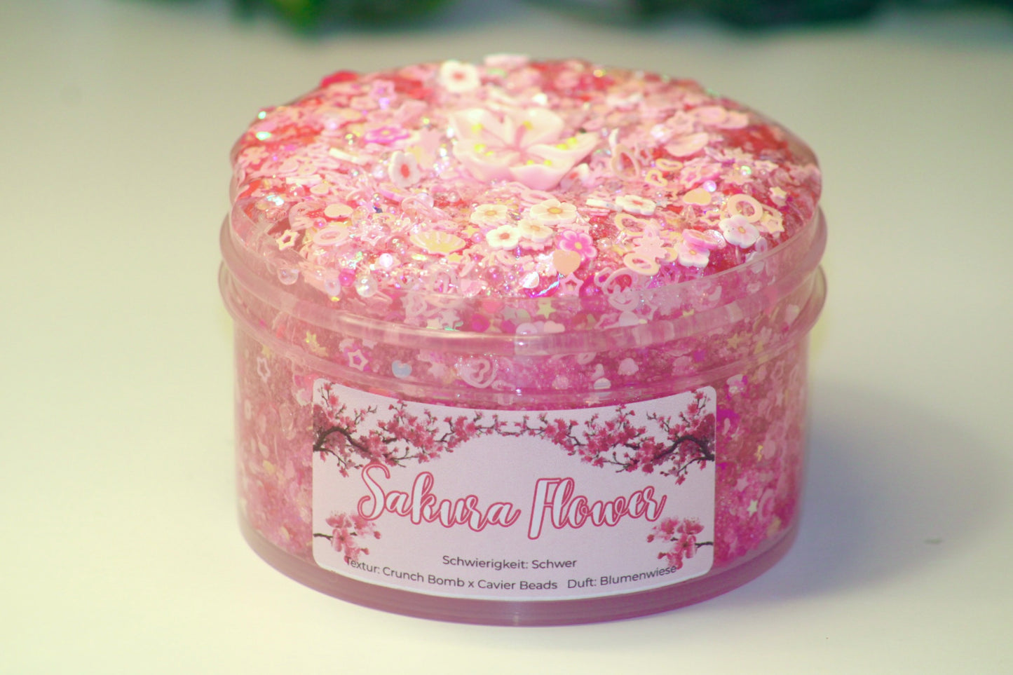 Limited Slime 🌸 "Sakura Flower" - Crunch Bomb x Cavier Beads