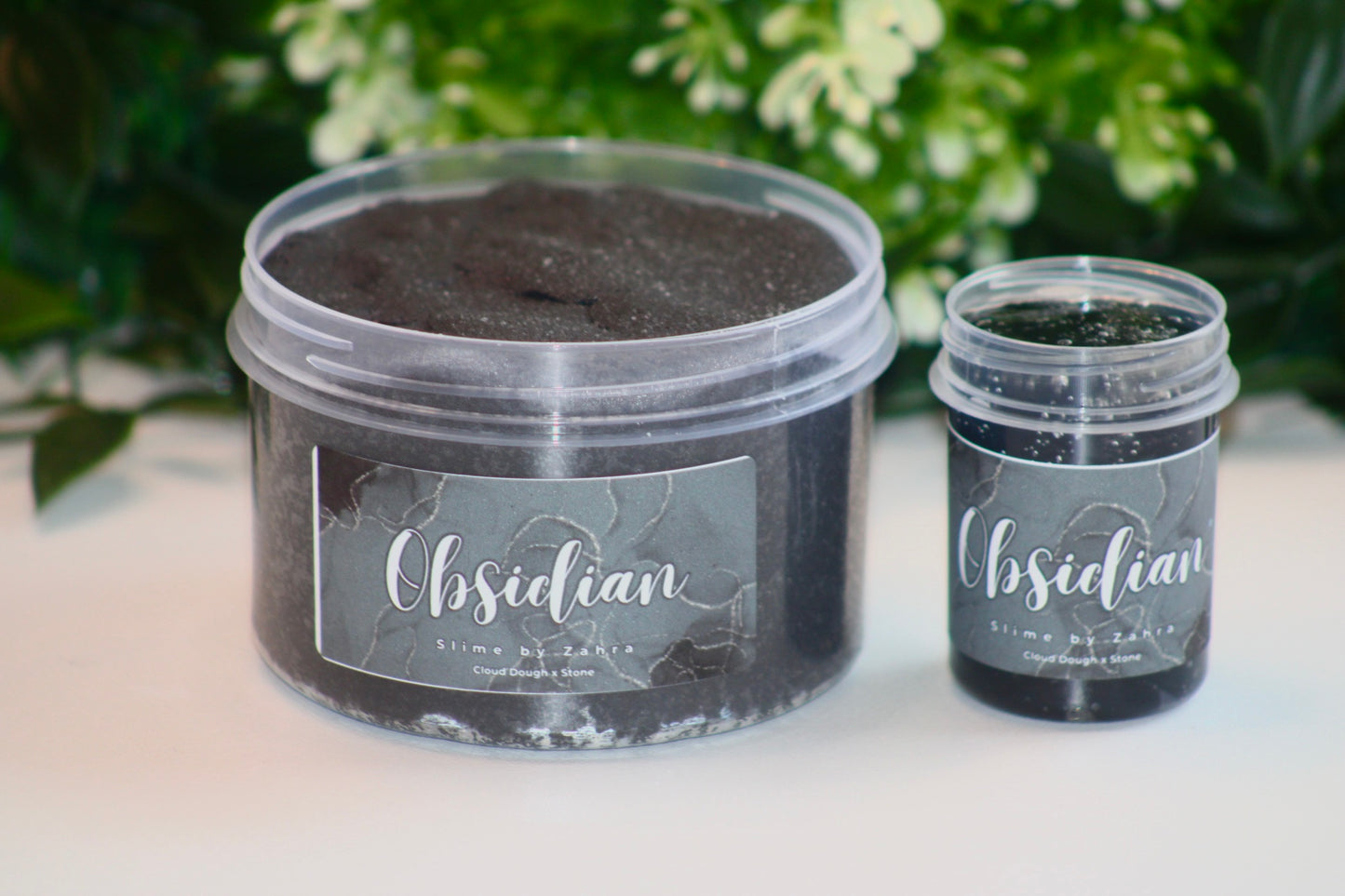 Limited Slime🖤 "Obsidian" - Cloud Dough Slime x Stones