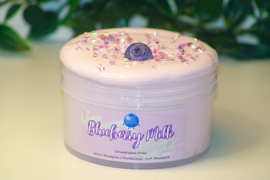 Limited Slime 🫐 "Blueberry Milk" – Woodglue Thick & Glossy Slime