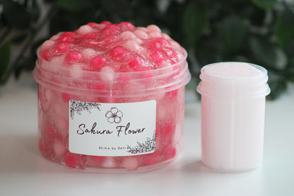 🌸Limited Slime - "Sakura Flower" PomPom x Buttercream Slime