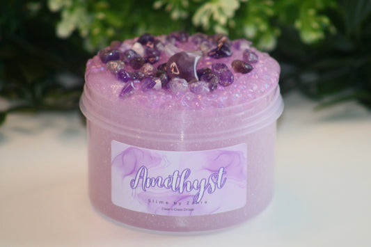 Limited Slime💜 "Amethyst" Clear x Glass Drops Slime