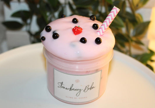 Slime  "Strawberry Boba" - Slime by Zahra