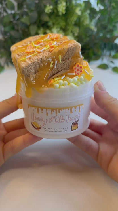 Limited Slime🍯 "Honey Milk Toast" - Glossy Foam x DIY Clay