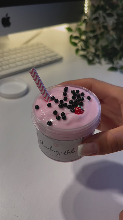 Slime  "Strawberry Boba" - Slime by Zahra