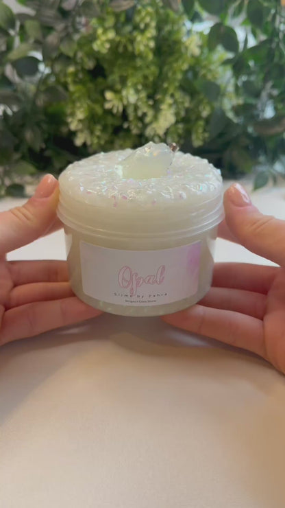 Limited Slime🤍 "Opal" Bingsubeads Slime x Glass Stones