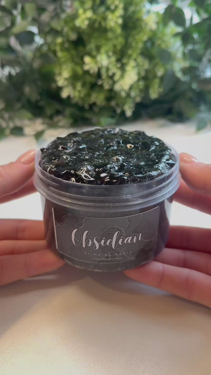 Limited Slime🖤 "Obsidian" - Cloud Dough Slime x Stones