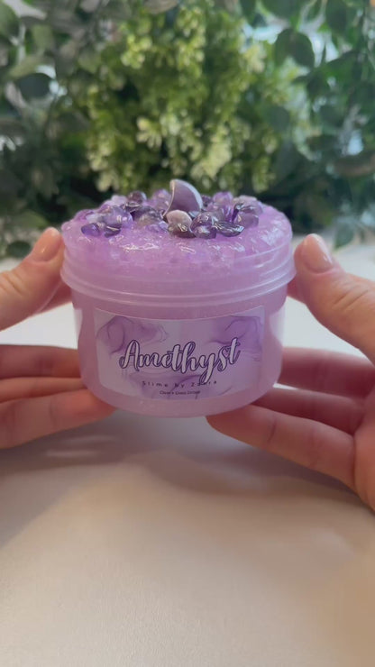 Limited Slime💜 "Amethyst" Clear x Glass Drops Slime
