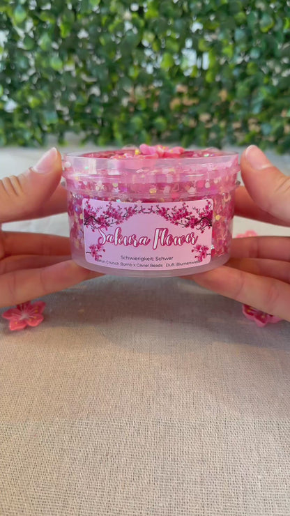 Limited Slime 🌸 "Sakura Flower" - Crunch Bomb x Cavier Beads