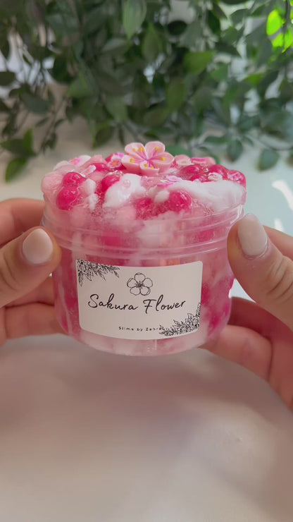 🌸Limited Slime - "Sakura Flower" PomPom x Buttercream Slime