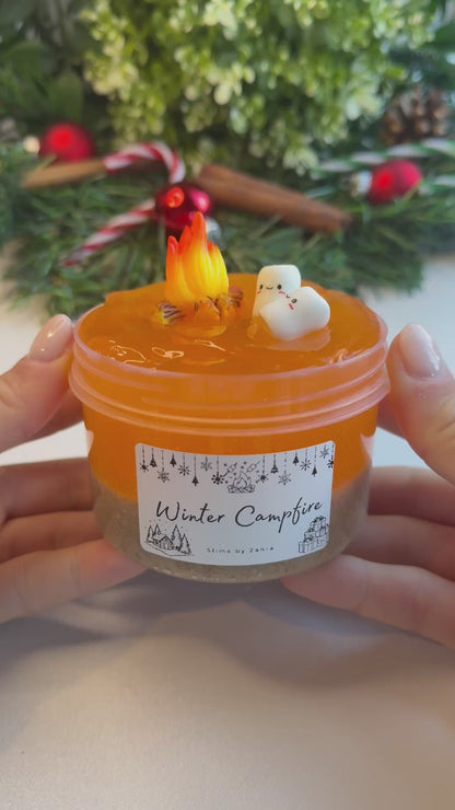 Limited Slime 🔥 "Winter Campfire" - Sand x Clearslime