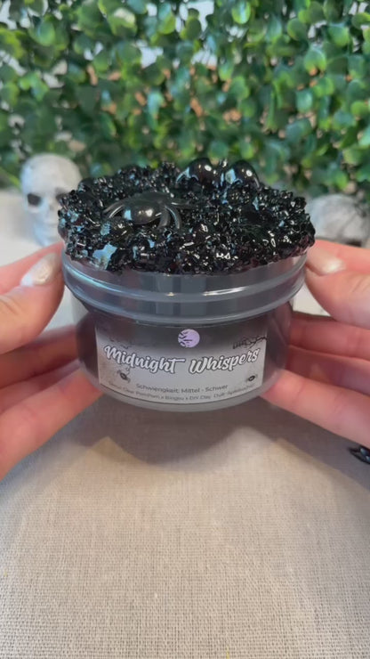 Limited Slime🕷️ "Midnight Whispers" - Clear x Bingsu x PomPom